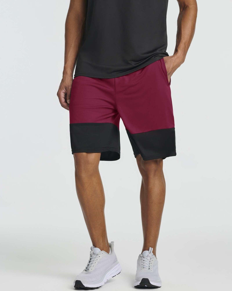 REALESSENTIALS Real Essentials 5 Pack: Menâ€™s 9" Mesh Shorts â€“ Athletic Gym, Workout, Basketball, Running, Casual Lounge Activewear Pockets, Set 12, S - Image 3